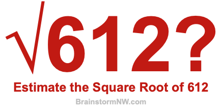 Estimate the Square Root of 612