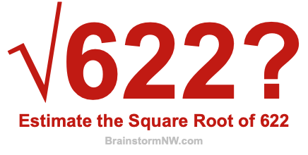 Estimate the Square Root of 622