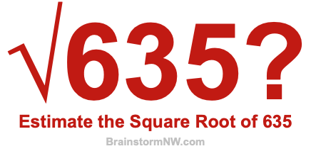 Estimate the Square Root of 635