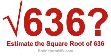 Estimate the Square Root of 636