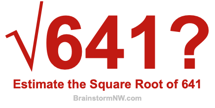 Estimate the Square Root of 641