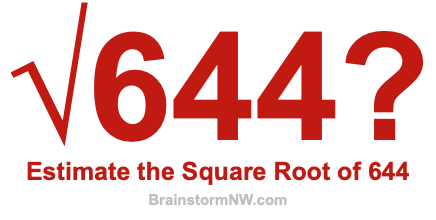 Estimate the Square Root of 644