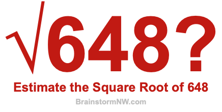 Estimate the Square Root of 648