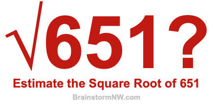 Estimate the Square Root of 651