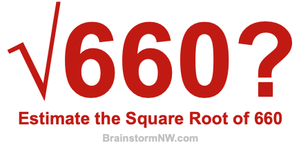 Estimate the Square Root of 660