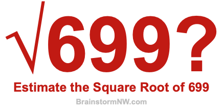 Estimate the Square Root of 699