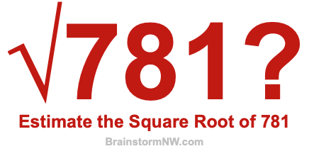Estimate the Square Root of 781