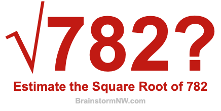 Estimate the Square Root of 782