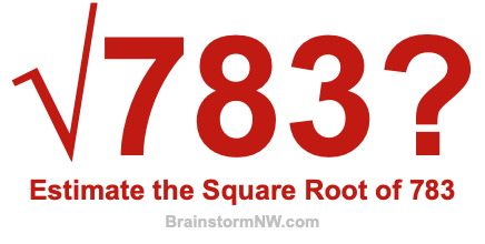 Estimate the Square Root of 783