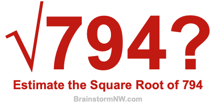 Estimate the Square Root of 794