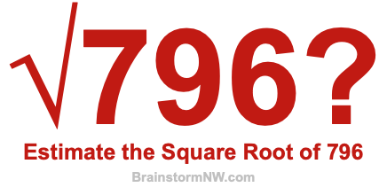 Estimate the Square Root of 796