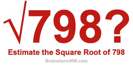 Estimate the Square Root of 798 Estimate the Square Root of 798