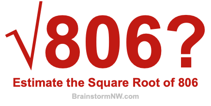 Estimate the Square Root of 806