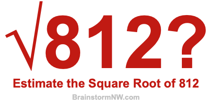 Estimate the Square Root of 812