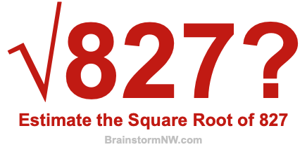 Estimate the Square Root of 827