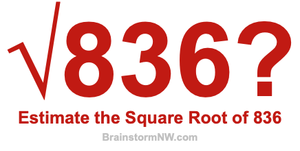 Estimate the Square Root of 836