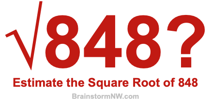 Estimate the Square Root of 848