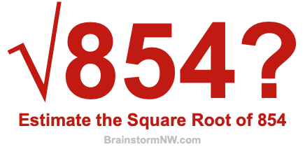 Estimate the Square Root of 854