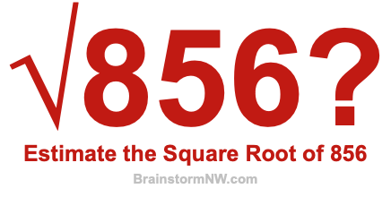 Estimate the Square Root of 856