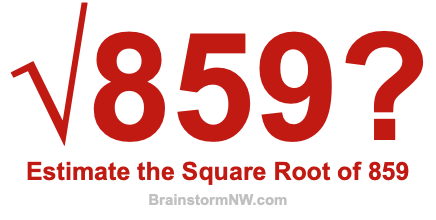 Estimate the Square Root of 859 Estimate the Square Root of 859