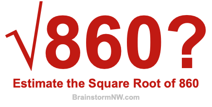 Estimate the Square Root of 860
