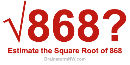 Estimate the Square Root of 868