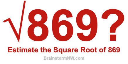 Estimate the Square Root of 869