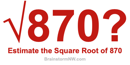 Estimate the Square Root of 870