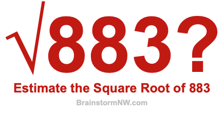 Estimate the Square Root of 883
