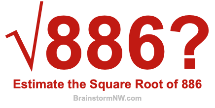 Estimate the Square Root of 886