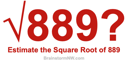 Estimate the Square Root of 889