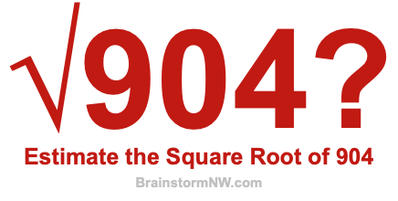 Estimate the Square Root of 904 Estimate the Square Root of 904