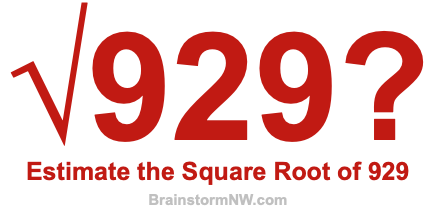 Estimate the Square Root of 929