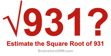 Estimate the Square Root of 931