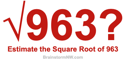 Estimate the Square Root of 963