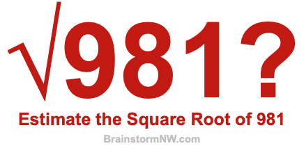 Estimate the Square Root of 981