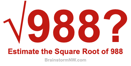 Estimate the Square Root of 988