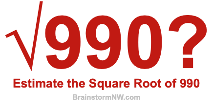 Estimate the Square Root of 990