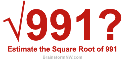 Estimate the Square Root of 991