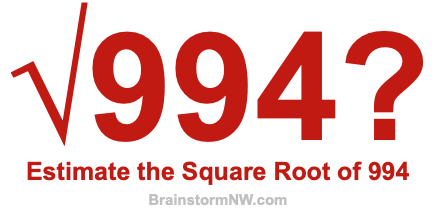 Estimate the Square Root of 994