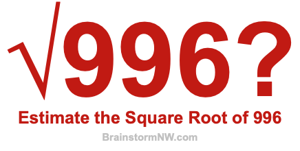 Estimate the Square Root of 996